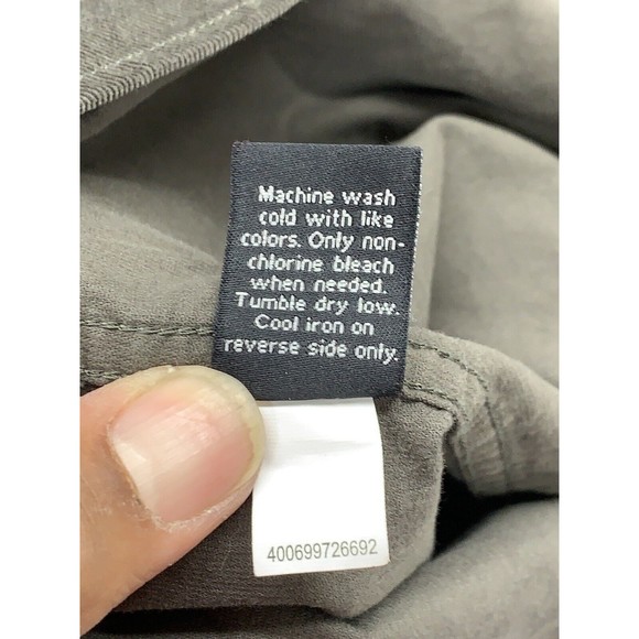 APT.9 Shirt Men’s Small Gray Thin Ribbed Corduroy Long Sleeve Button Up Pockets - Picture 7 of 15